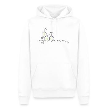 THC Struktur - Männer Premium Bio Hoodie - Weiß - Vorne - Nico (187cm)