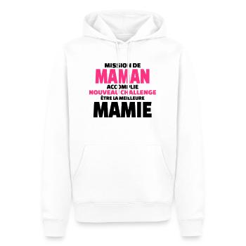 nouveau challenge être la meilleure mamie - Sweat à capuche Premium bio Homme - blanc - Devant - Nico (187cm)