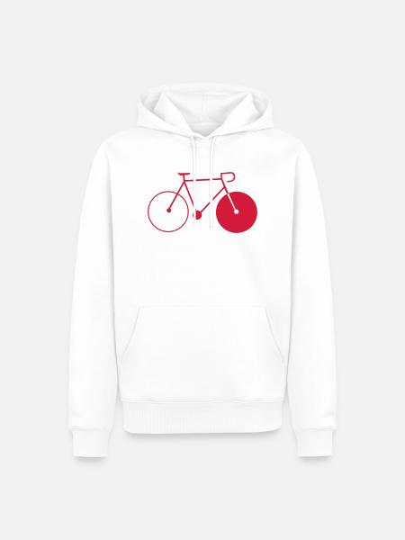bike fixie fahrrad cycling sommer radsport rad - Männer Premium Bio Hoodie - Weiß