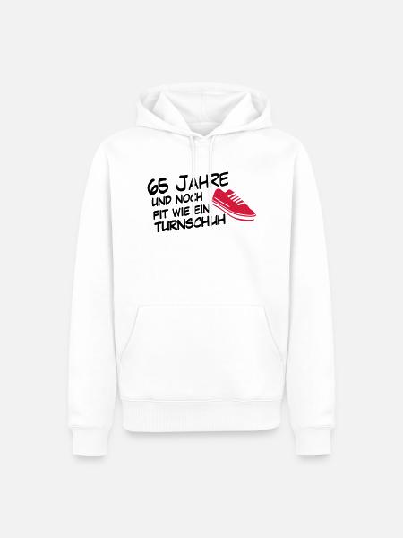 65 turnschuh - Männer Premium Bio Hoodie - Weiß