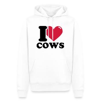 I love Cows - Kuh Kühe - Männer Premium Bio Hoodie - Weiß - Vorne - Nico (187cm)