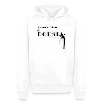 reservation at dorsia - Sweat à capuche Premium bio Homme - blanc - Devant - Nico (187cm)