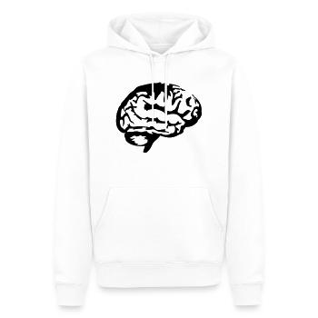 gehirn__f1 - Men’s Premium Organic Hoodie - white - Front - Nico (187cm)