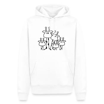 Cute giraffe family 3 children mom dad giraffe - Men’s Premium Organic Hoodie - white - Front - Nico (187cm)