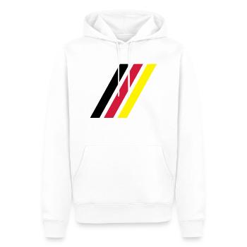 Drapeau de bande allemand - Sweat à capuche Premium bio Homme - blanc - Devant - Nico (187cm)