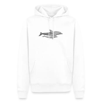Dolphin baby - Sweat à capuche Premium bio Homme - blanc - Devant - Nico (187cm)