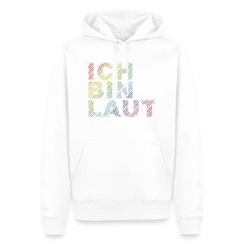 ICH BIN LAUT - Männer Premium Bio Hoodie - Weiß - Vorne - Nico (187cm)