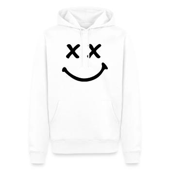 Smiley - Männer Premium Bio Hoodie - Weiß - Vorne - Nico (187cm)