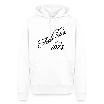 Fabulous since 1973 - Männer Premium Bio Hoodie - Weiß - Vorne - Nico (187cm)