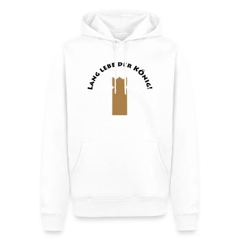 Lang lebe der König_by Lola - Männer Premium Bio Hoodie - Weiß - Vorne - Nico (187cm)