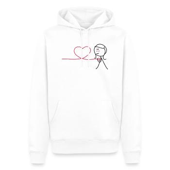 Together Forever (Motiv 1 von 2) (Girl) - Männer Premium Bio Hoodie - Weiß - Vorne - Nico (187cm)