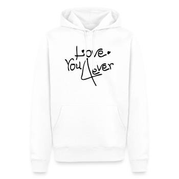 Aimez-vous 4Ever - Sweat à capuche Premium bio Homme - blanc - Devant - Nico (187cm)