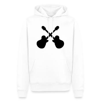 Gitarren - Männer Premium Bio Hoodie - Weiß - Vorne - Nico (187cm)