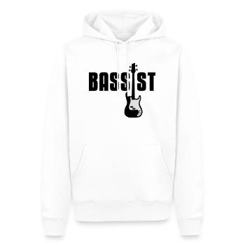 bassist - Sweat à capuche Premium bio Homme - blanc - Devant - Nico (187cm)
