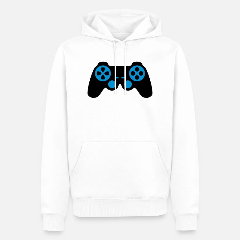 Controller - Sweat à capuche Premium bio Homme - blanc