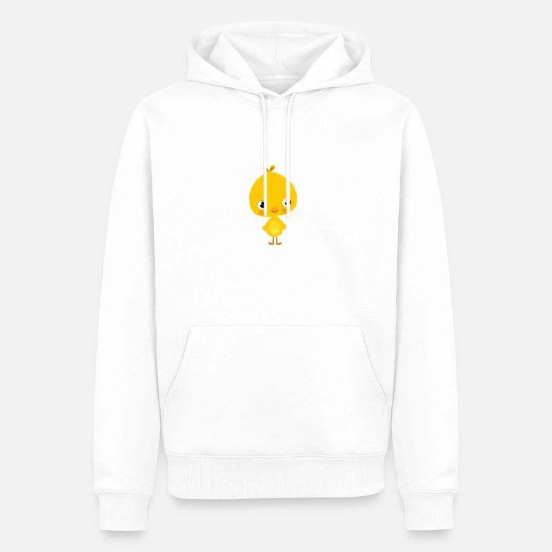 Poulet, Pâques, printemps, poulet, Pâques, printemps, - Sweat à capuche Premium bio Homme - blanc