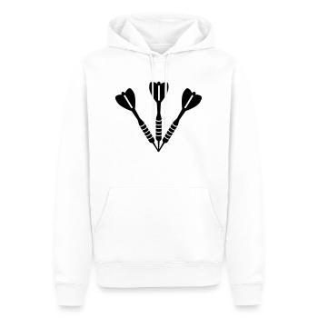 Darts - Sweat à capuche Premium bio Homme - blanc - Devant - Nico (187cm)