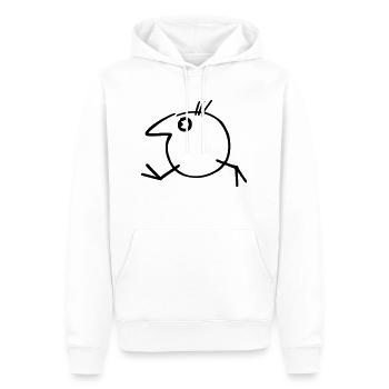 Running bird - Männer Premium Bio Hoodie - Weiß - Vorne - Nico (187cm)