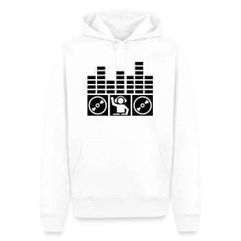 DJ - Sweat à capuche Premium bio Homme - blanc - Devant - Nico (187cm)