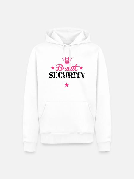 braut_security_5_2f_ - Männer Premium Bio Hoodie - Weiß