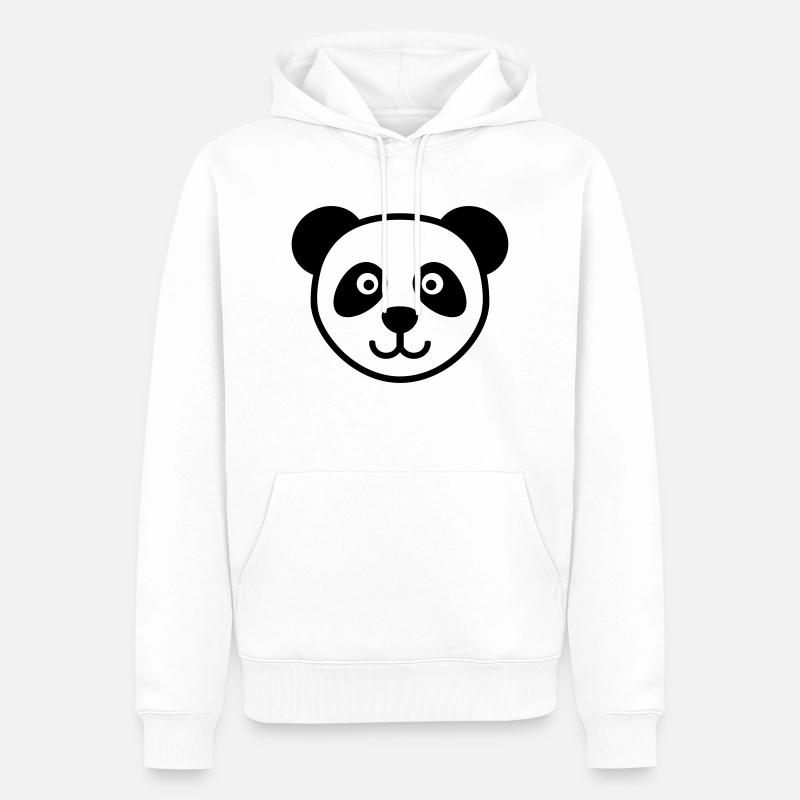 Panda - Sweat à capuche Premium bio Homme - blanc