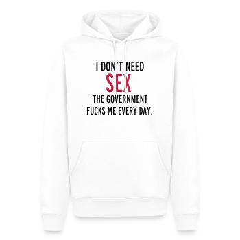 Sex - Männer Premium Bio Hoodie - Weiß - Vorne - Nico (187cm)