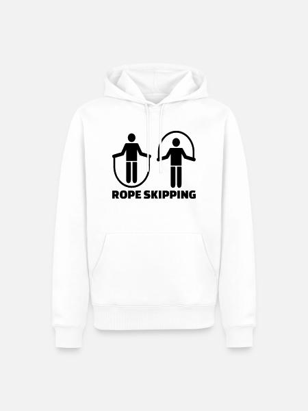 Rope skipping - Men’s Premium Organic Hoodie - white