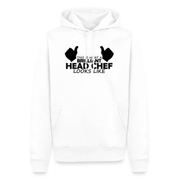 brilliant head chef - Men’s Premium Organic Hoodie - white - Front - Nico (187cm)
