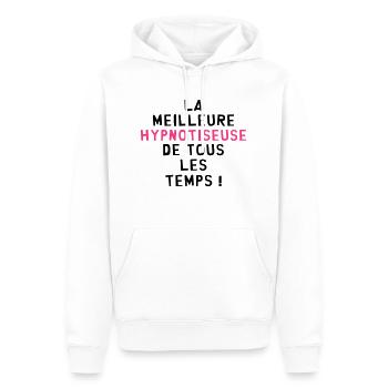 Hypnose / Hypnotiseur / Hypnotiseuse / Médecine - Sweat à capuche Premium bio Homme - blanc - Devant - Nico (187cm)