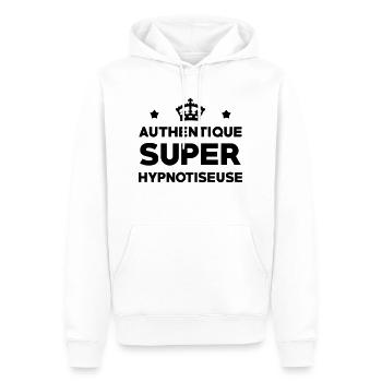 Hypnose / Hypnotiseur / Hypnotiseuse / Médecine - Sweat à capuche Premium bio Homme - blanc - Devant - Nico (187cm)