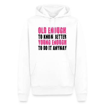 Best Birthday Shirt - Funny Quote - Sweat à capuche Premium bio Homme - blanc - Devant - Nico (187cm)