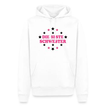 Die beste schwester - Sweat à capuche Premium bio Homme - blanc - Devant - Nico (187cm)