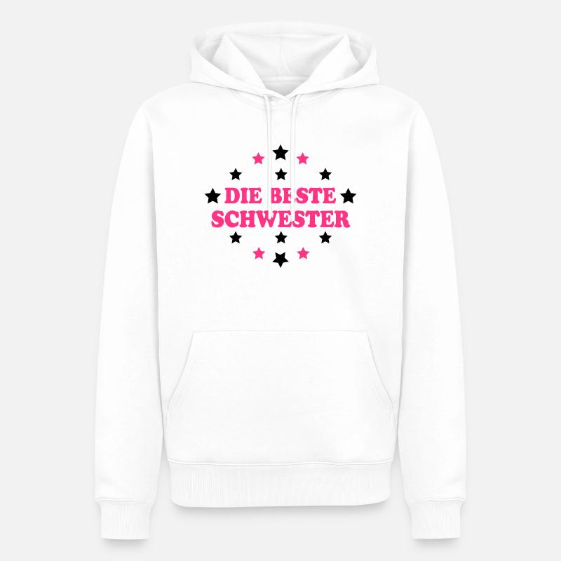 Die beste schwester - Sweat à capuche Premium bio Homme - blanc