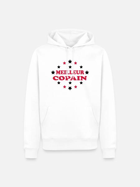 Meilleur copain - Men’s Premium Organic Hoodie - white