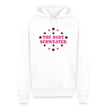 The best schwester - Sweat à capuche Premium bio Homme - blanc - Devant - Nico (187cm)