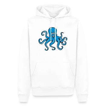 Tintenfisch oktopus lustig comic - Männer Premium Bio Hoodie - Weiß - Vorne - Nico (187cm)