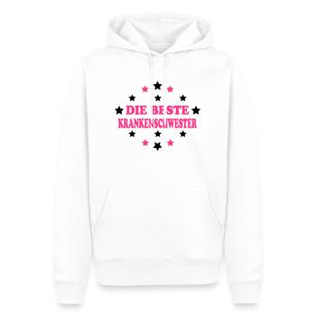 Doktor / Arzt / KRANKENSCHWESTER / physio / - Männer Premium Bio Hoodie - Weiß - Vorne - Nico (187cm)