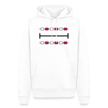 Pool-Lane - Männer Premium Bio Hoodie - Weiß - Vorne - Nico (187cm)