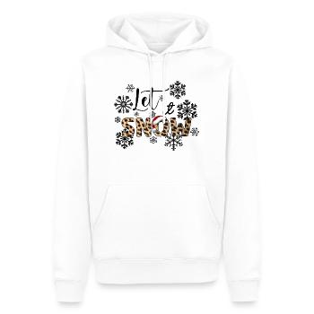 Qu’il neige ! Noël avec Leopard Design - Sweat à capuche Premium bio Homme - blanc - Devant - Nico (187cm)