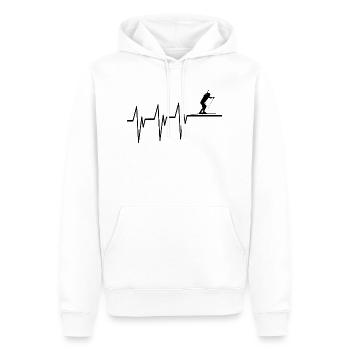 Biathlon Ski - Männer Premium Bio Hoodie - Weiß - Vorne - Nico (187cm)