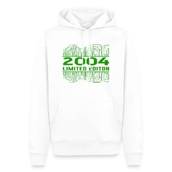 18. Geburtstag 2004 Geschenkidee - Männer Premium Bio Hoodie - Weiß - Vorne - Nico (187cm)