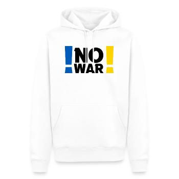 No War Peace Weltfrieden Ukraine - Männer Premium Bio Hoodie - Weiß - Vorne - Nico (187cm)