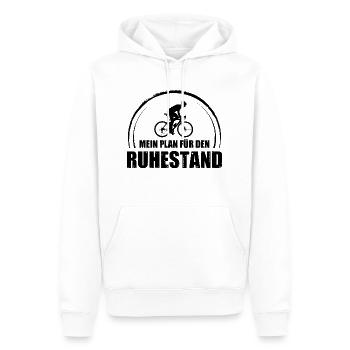 Mein Plan Fur Den Ruhestand 1 - - Männer Premium Bio Hoodie - Weiß - Vorne - Nico (187cm)