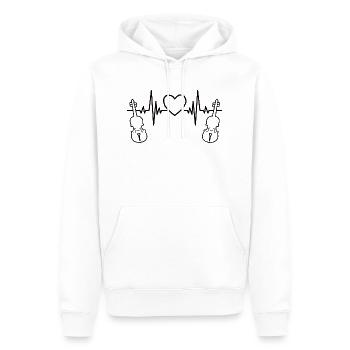 Orchestre de violon Violonistes Musique de violon - Sweat à capuche Premium bio Homme - blanc - Devant - Nico (187cm)