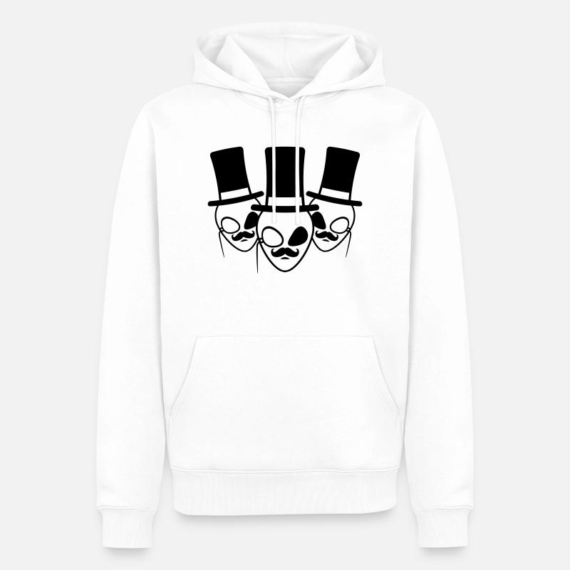 Équipage de l’équipe Gentlemen Aliens - Sweat à capuche Premium bio Homme - blanc