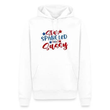 star spangled and sassy 4th of July america - Men’s Premium Organic Hoodie - white - Front - Nico (187cm)