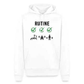 Gym Deadlifts Workout love - ma déroute de fitness de passe-temps - Sweat à capuche Premium bio Homme - blanc - Devant - Nico (187cm)