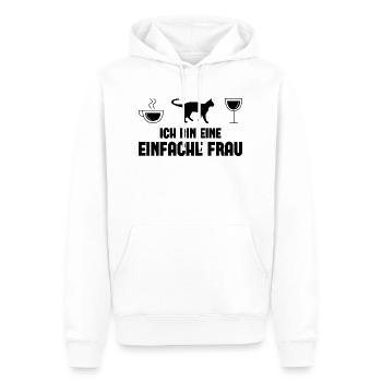 Ich bin ein Einfache Frau - (2) - Männer Premium Bio Hoodie - Weiß - Vorne - Nico (187cm)