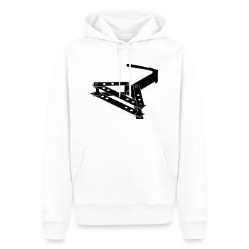 Hydraulic pipe bending c1 - Men’s Premium Organic Hoodie - white - Front - Nico (187cm)