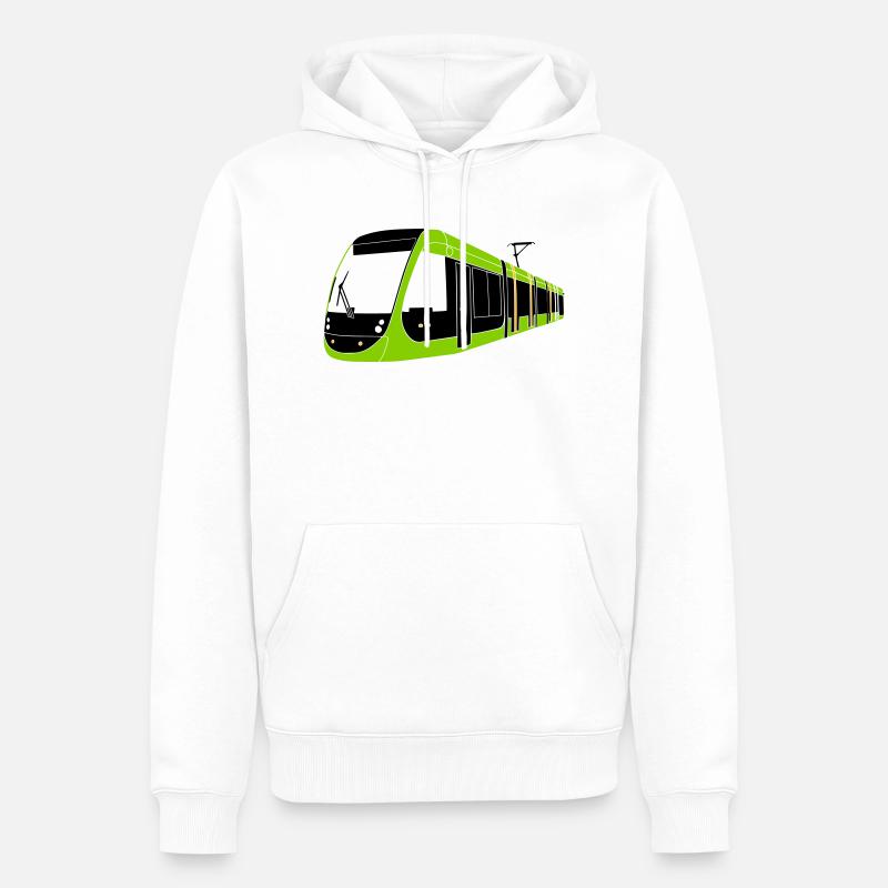 Straßenbahn Lund - Männer Premium Bio Hoodie - Weiß